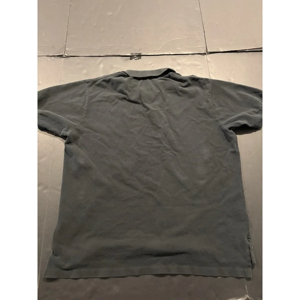 Vintage Polo Ralph Lauren Black Pique Polo Shirt XL Red Pony